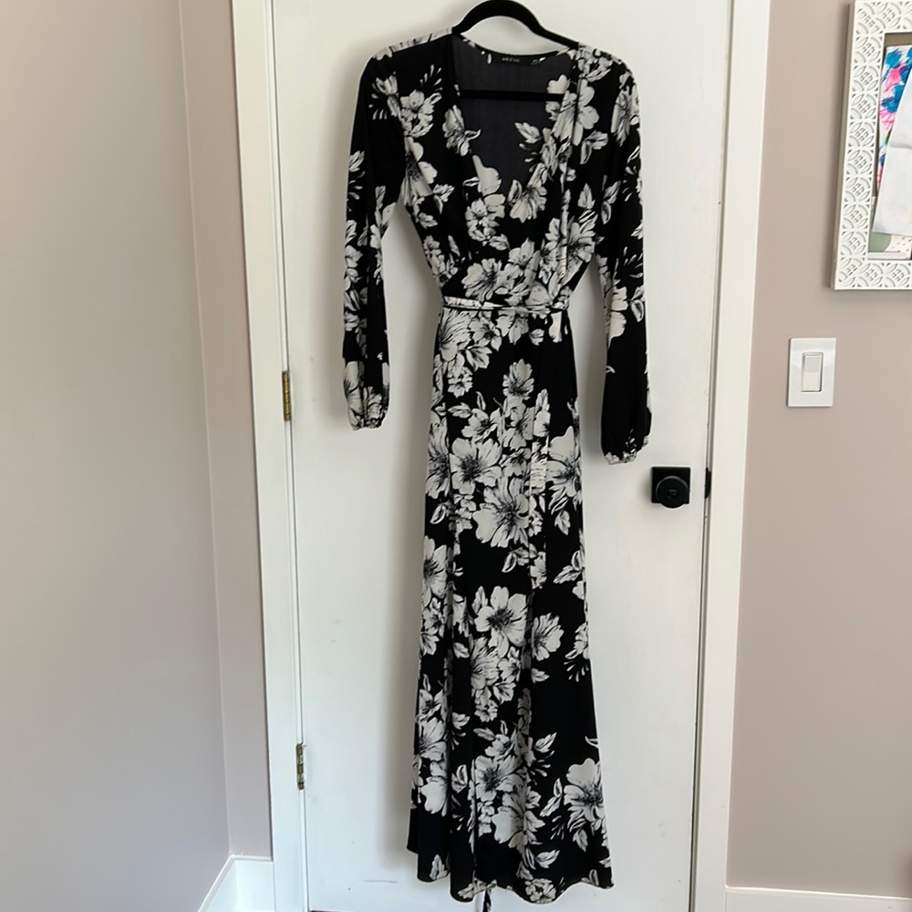 Floor length floral maxi dress